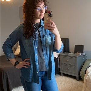 Button-Up Chambray Shirt